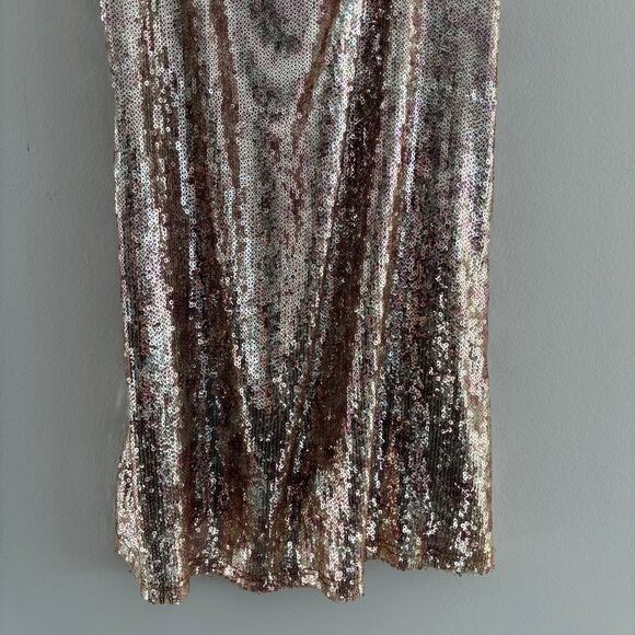Y2K INC International Concepts Brown Sequin Tank Top Size Medium - Picture 3 of 5